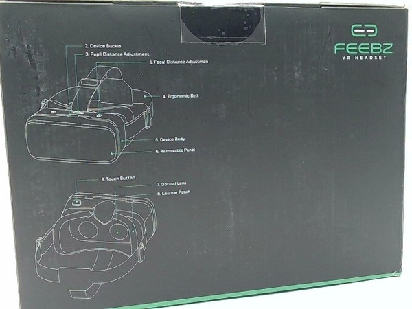 Alternate view of Headset Iphone Android 2.0 Feebz Virtual Reality Goggles Black