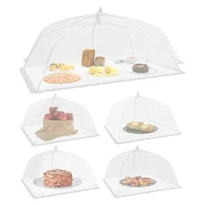 Simply Genius Mesh Food Cover Set, 2(39" x 24") & 4(17”x17”) Food Nets,6 Pack