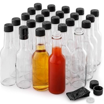 Simple Craft Hot Sauce Glass Bottles (5 Oz) - 24 Pcs