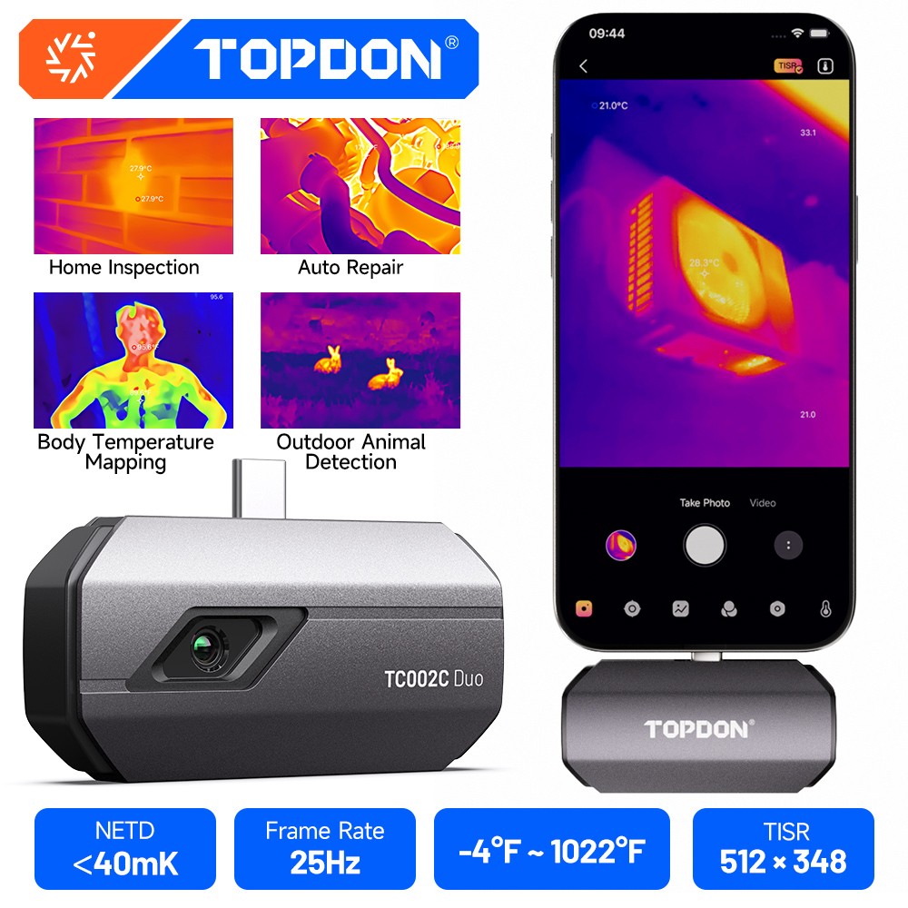 2026NEW! TOPDON TC002C Duo Infrared Thermal Imager Thermal Camera 512*384 IR UK