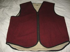 Vintage Woolrich Wool Blend Sherap Lined Men's Vest Large 412 Red