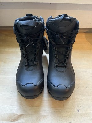 HAIX Black Eagle Safety 55 Mid, Side-Zip, Mens Boots, Black, 9.5 Medium, 620012M