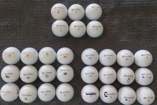 (30) 2 1/2 Dozen TaylorMade TP5 Used Golf Balls 5A/AAAAA Mint (TPL) White