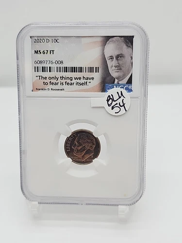 2020 D Roosevelt Dime 10c NGC MS 67 FT Full Torch BLU 54
