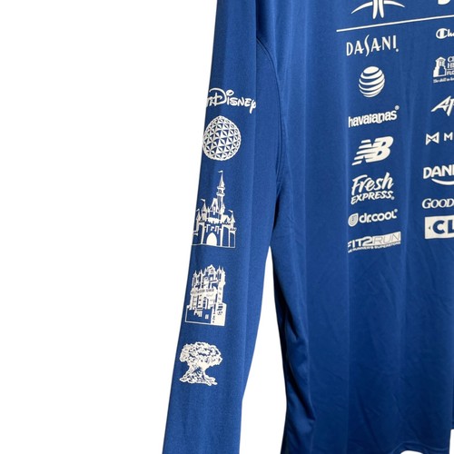 Run Disney Marathon Topolino Camicia Uomo Grande Blu Manica Lunga 2017 - Foto 7 di 8