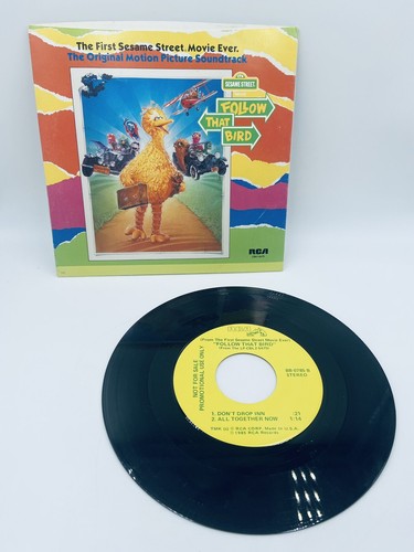 RARE Sesame Street “Follow That Bird” 45 RPM Record 1985 Small Sample VTG - Picture 5 of 12