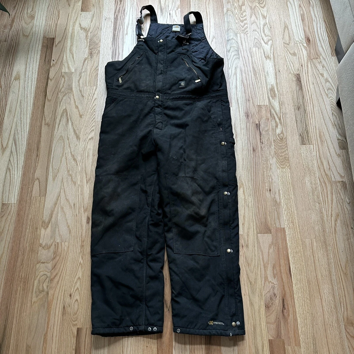 Men s Carhartt R33 Yukon Extremes Arctic Quilt Lined Black Overall