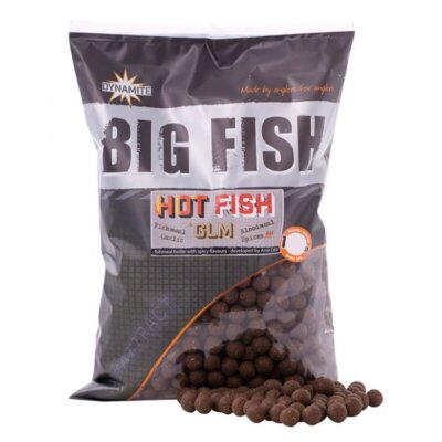 Dynamite Baits Hot Fish & GLM 20mm / 1kg Boilies Fischmehl-Boilies Karpfenköder