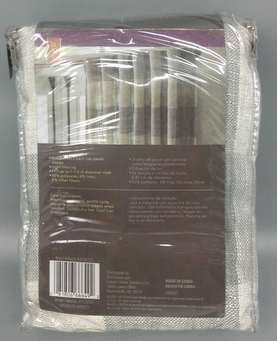 Cortinas Allen Roth 3 Allen + Roth 84 In Grey Striped Room Darkening