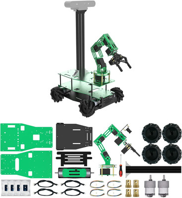 Yahboom Smart Robot Car Chassis with 6DOF Robotic Arm 80Mm Mecanum Wheel High-Pr