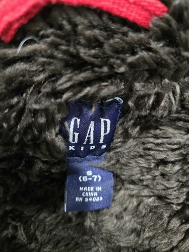 Vintage Y2K Gap Denim Jean Jacket Teddy Fur Lined Sherpa Kids S (6-7) - Picture 4 of 5