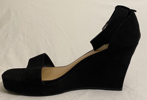 Bamboo Women’s Black Suede Wedge Heels Size 10 NWOT - Picture 7 of 8
