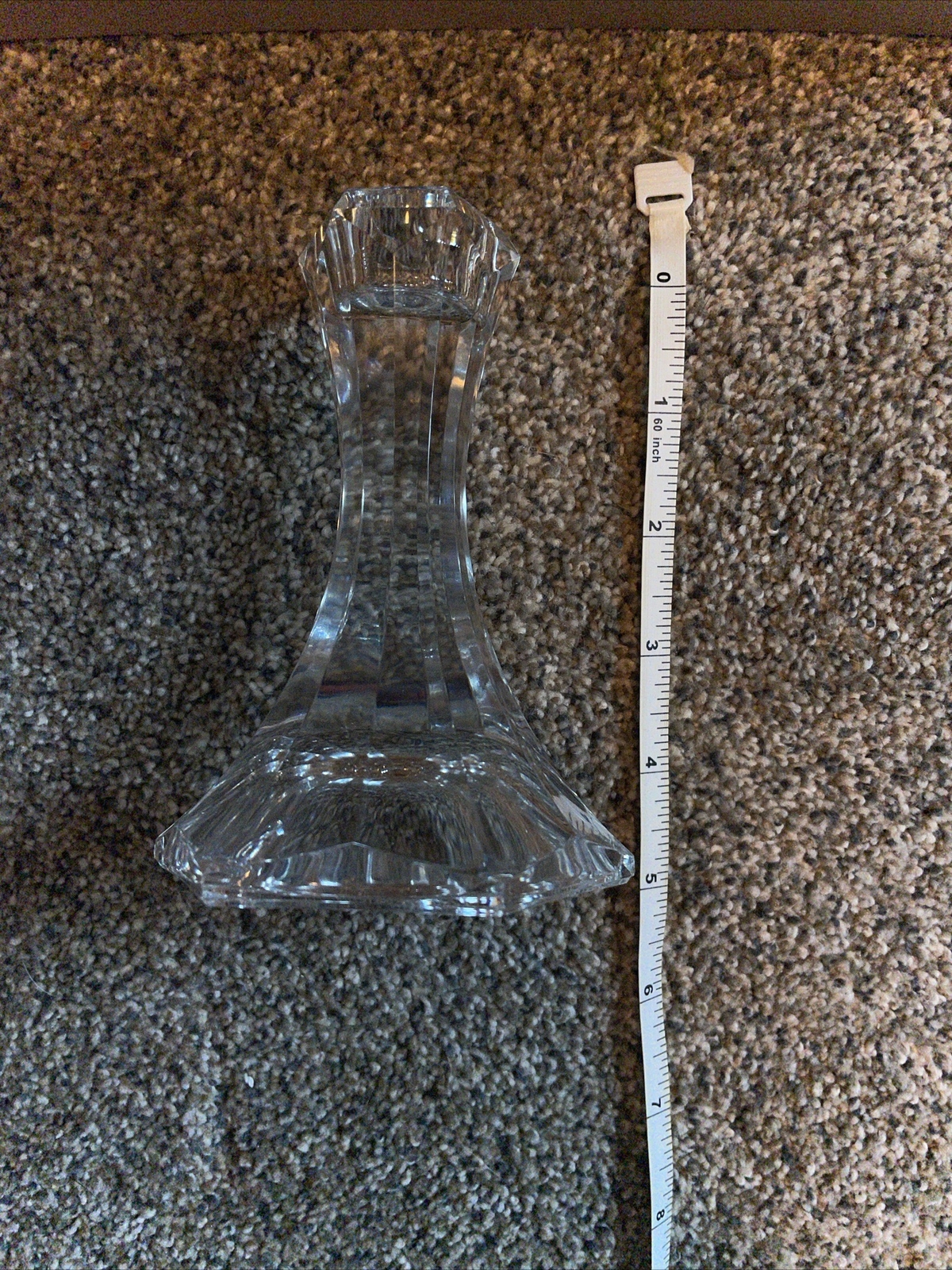 Vintage Crystal Candle Stick Holders Set of 2 Towle 24 Percent Lead Crystal