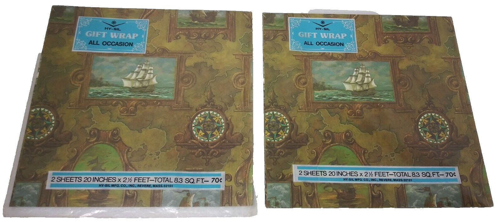 2 Sheets Old World Nautical Sea