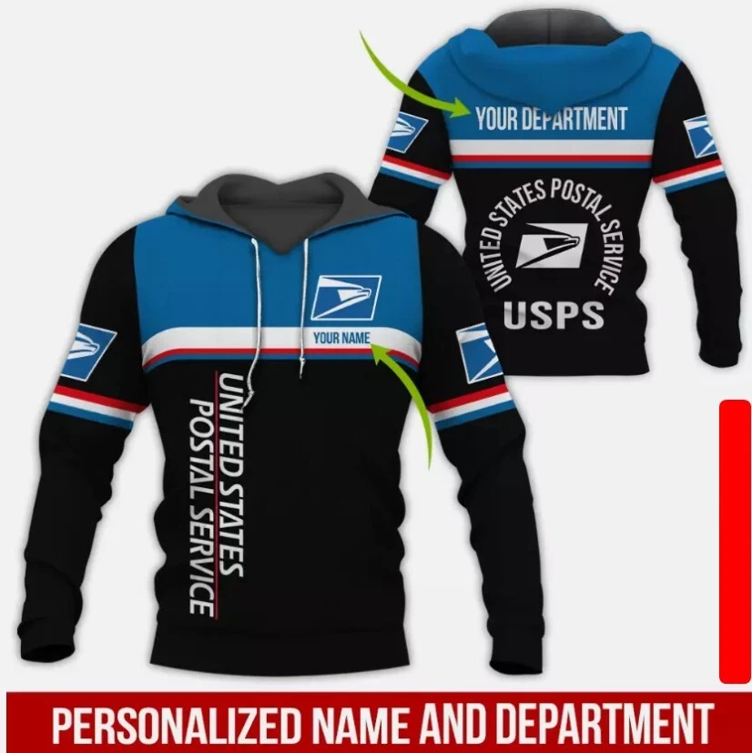 Personalized Name Proud Postal Worker 3D Hoodie