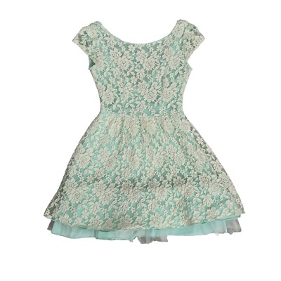 boho cream lace dress Listicle Cream Lace Smocked Back Mini Dress