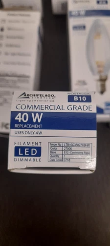 Archipelago Lighting   LED Lamp Bulb 40W B10  " lot of 16 lights " - Picture 5 of 5
