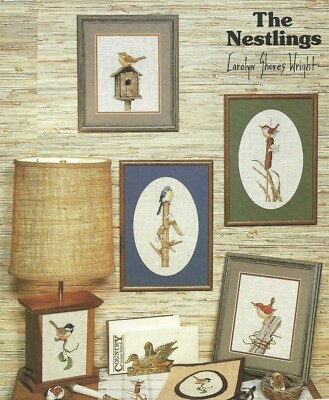 THE NESTLINGS--Beautiful Small Birds--7 Designs--Counted Cross Stitch Pattern