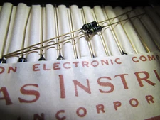 1N458 Genuine Texas Instruments JAN Mil Spec Gold Lead Diodes Hi-Quality (2) USA