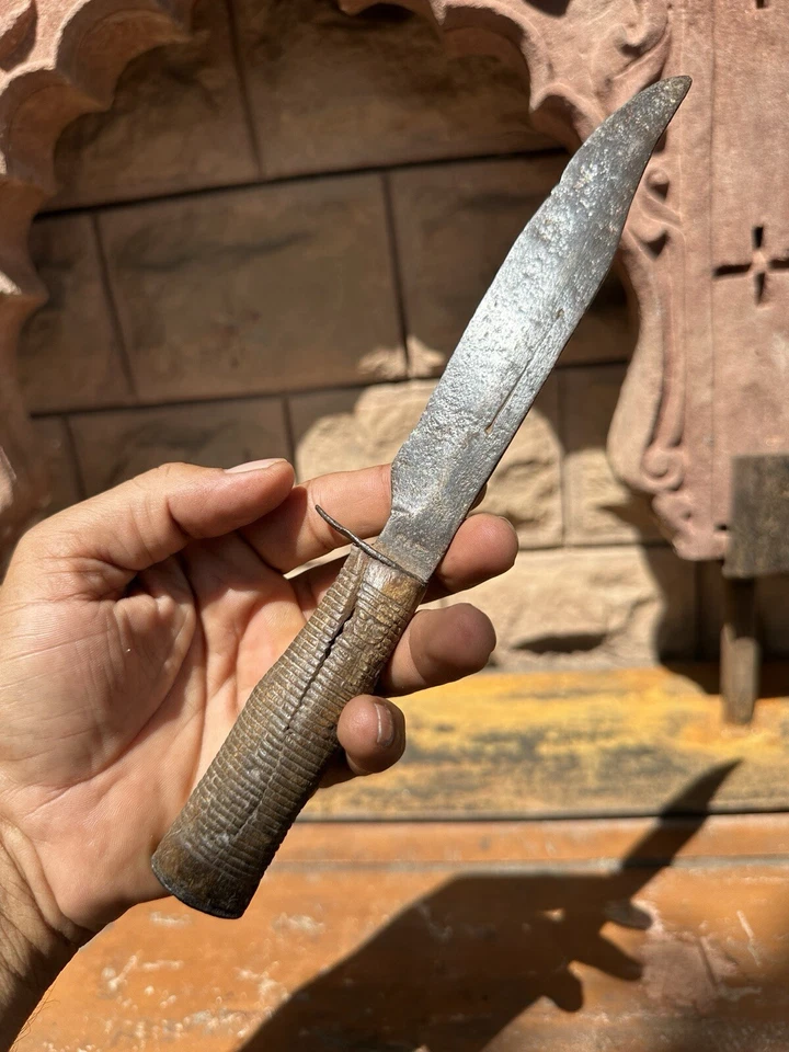 Cuchillos daga cuchillo muy antiguos con mango raro antiguo de 1700 Foto 3 de 4