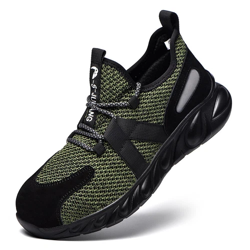 Botas de trabajo para hombre puntera de acero zapatos de seguridad zapatillas a prueba de balas indestructibles-- - Imagen 24 de 24