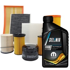 KIT TAGLIANDO FIAT 500 1.2 GPL 51 KW 69 CV 3 LITRI OLIO SELENIA MULTIPOWER 5W40
