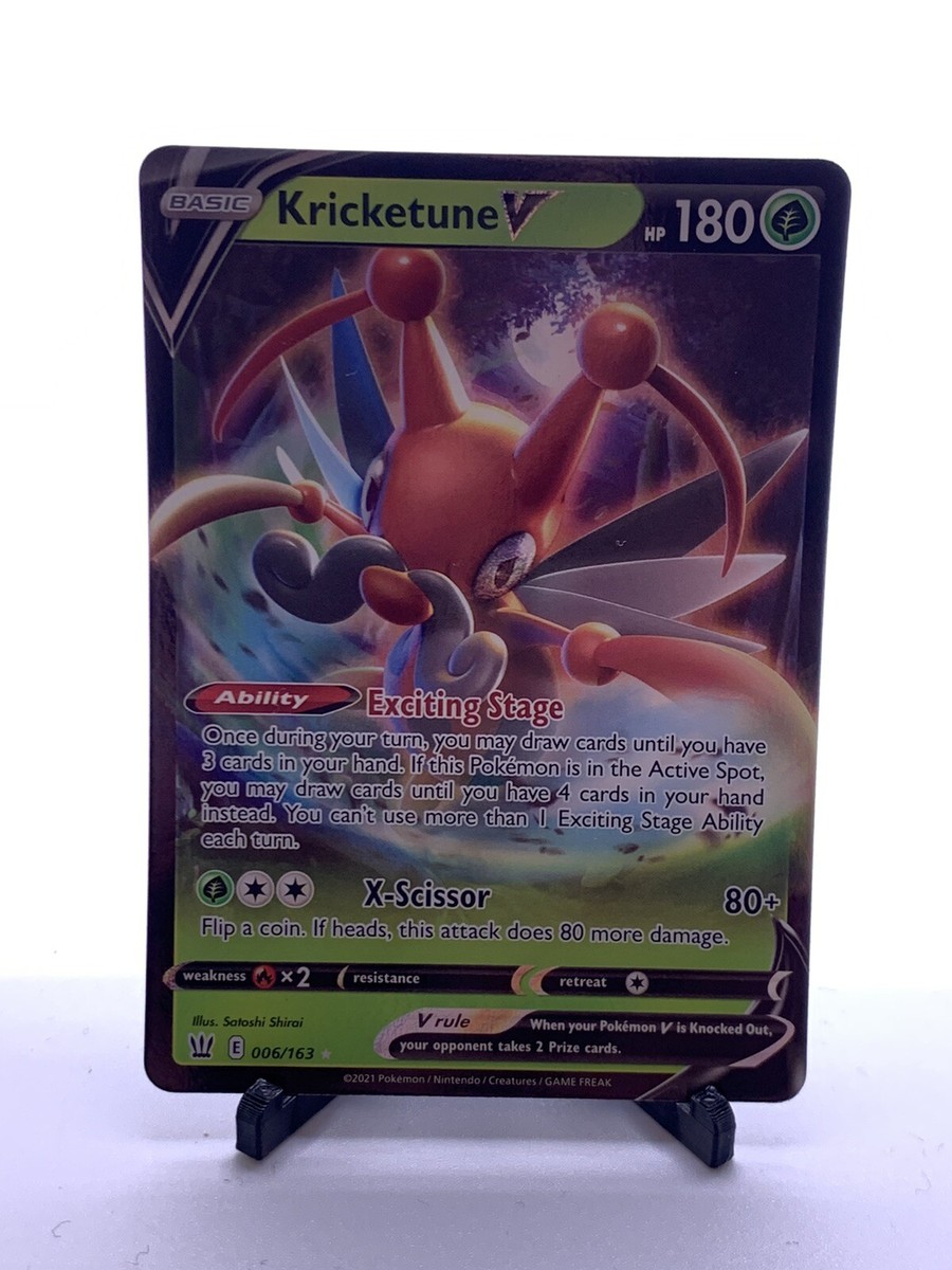 kricketune v pokemon card value Kricketune V 006/163 Battle Styles Ultra Rare Holo Pokemon TCG Card NM