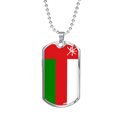 Oman Flag Necklace Stainless Steel or 
