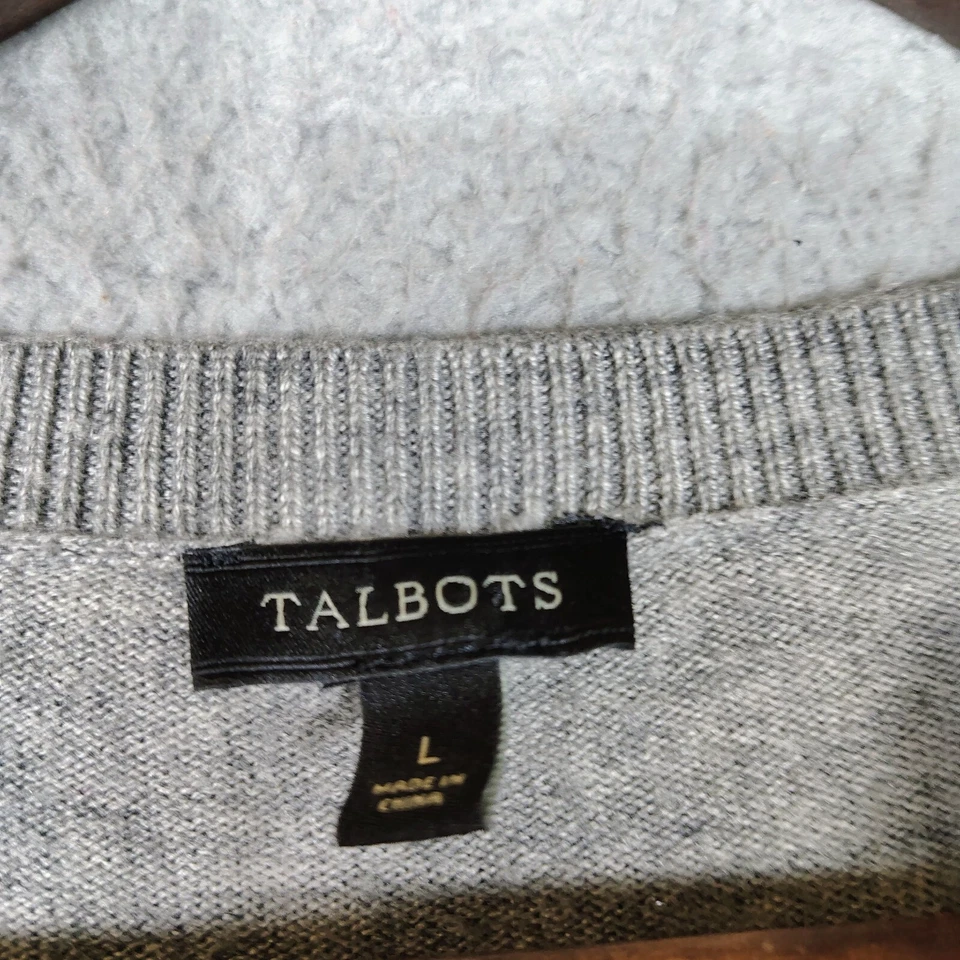 Suéter Talbots Para Mujer Grande Gris Oso Polar Cremallera Hombro Vacaciones Navidad Foto 4 de 4