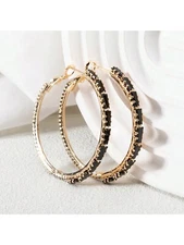 Aretes Argollas En Oro 10k Pendientes Joyería Fina De Moda Regalos Para Mujer