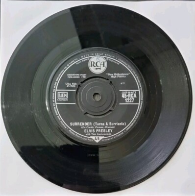 Elvis Presley - Surrender (Torna A Surriento - VG 7'' vinyl single 1961