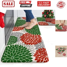 KIMODE Farmhouse Christmas Kitchen Rugs, Anti Fatigue Kitchen Mats for Floor ...