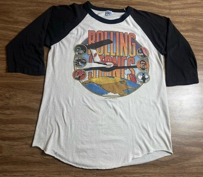 Vtg 1981 Rolling Stones Tour Raglan Baseball Tee The Knits Graphic Shirt Large