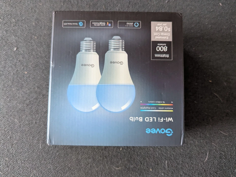 Govee Smart Light Bulbs WiFi & Bluetooth LED Bulbs RGBWW Color Changing 2 Pack - Image 2 of 4