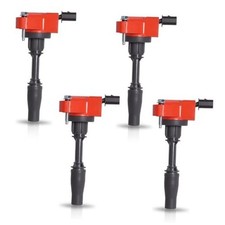 Set of 4 Red Ignition Coil Pack Compatible with Buick Cadillac Chevy GMC
