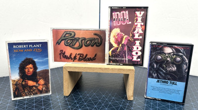 70s & 80s Rock Cassette Tape Lot - Poison, Billy Idol, Robert Plant, Jethro Tull