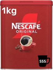 Nescafe Original Granule Instant Coffee 1kg Tin Rich Bold Flavour Brew UpTo 555