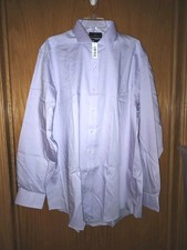 Buttoned Down Men's Dress Shirt 18 1/2 -38, Lavender Long Sleeve