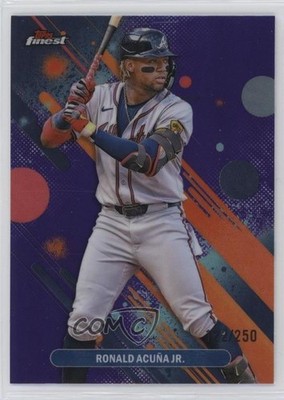 2025 Topps Finest Common Purple Refractor 122/250 Ronald Acuna Jr Acuña #17 1e8j