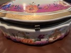 Vtg Paul's Limoges HandPainted Porcelain Large Lidded Dish w/ Floral 10" X 4" — photo 3