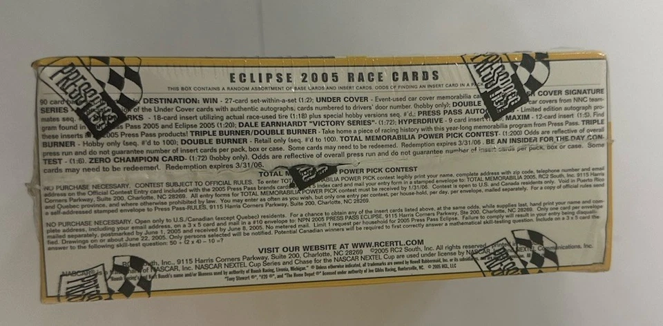 2005 Press Pass Eclipse NASCAR Racing Hobby Edition Box Factory Sealed 24 Pack - Image 4 of 4