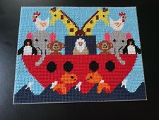 Noah  s Ark Needlewoork baby/kid room unframed