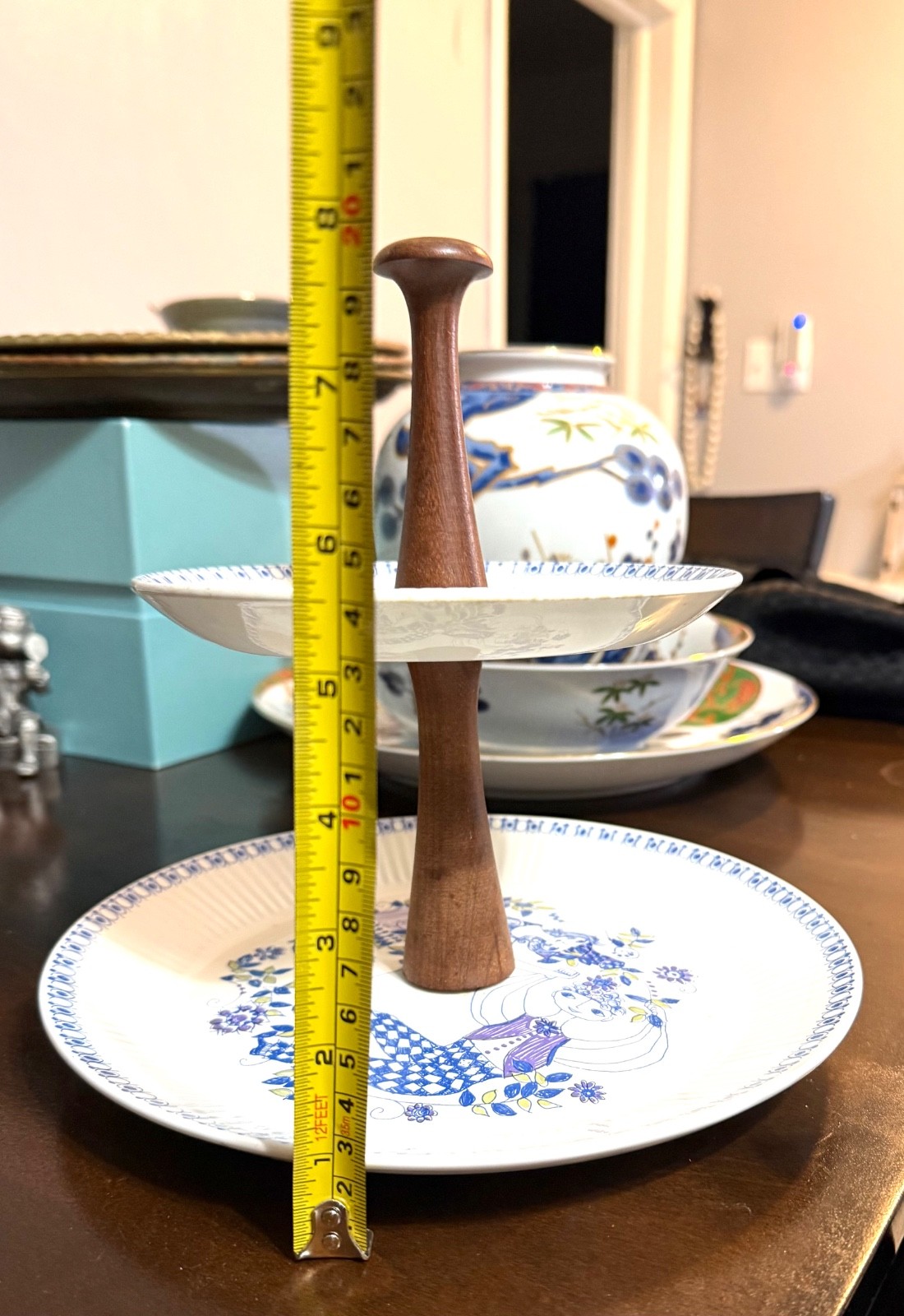 Vintage Figgjo Flint "Lotte" Turi Design Norway 2-Tier Server | Mid-Century