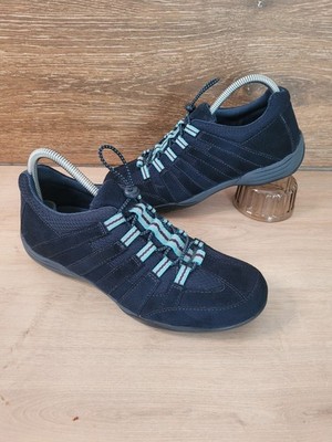 Clarks Damen Blau Turnschuhe Wildleder Nubuk Atemberaubende Qualität Schuhe Freizeit Neu