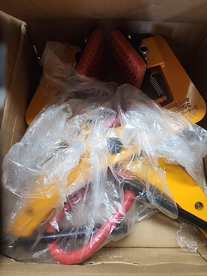 Granite Slab Lifting Clamps - Heavy Duty Stone Carriers With Rubber Pads, 771lb Capacity