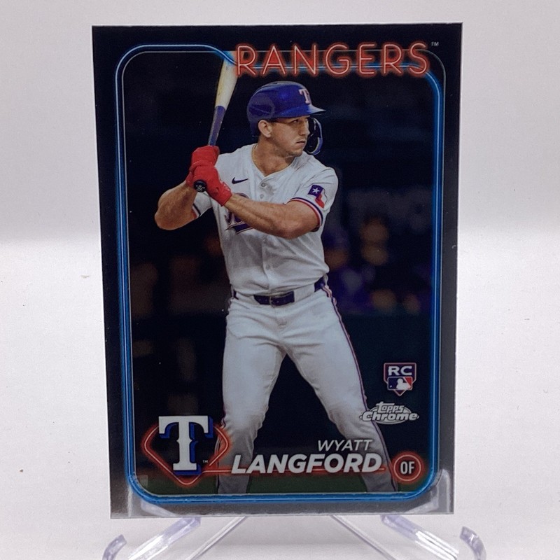 Wyatt Langford #122 (RC) 2024 Topps Chrome Texas Rangers Rookie Card