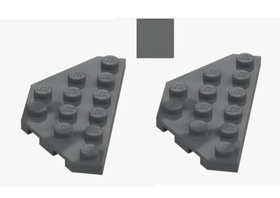 LEGO   2x corner plate wing plate dark stone grey 2419 4210984 dark grey wings