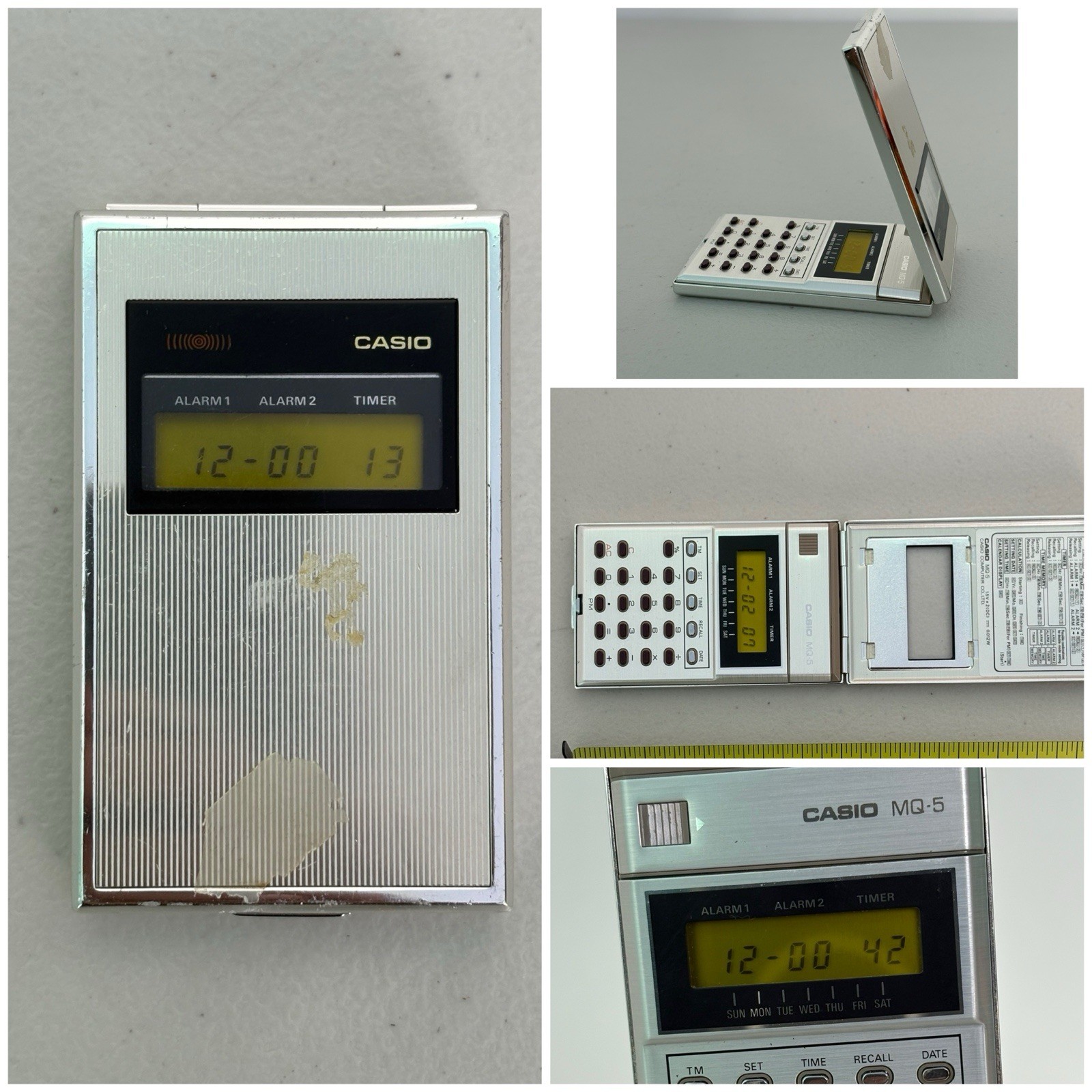 Vintage Casio Calculator/Alarm MQ-5 Made In Japan Tested And
