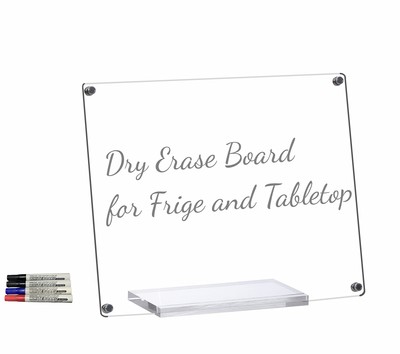 Magnetic Dry Erase Board for Fridge and Desk,Small Acrylic Desktop Write-Boar...