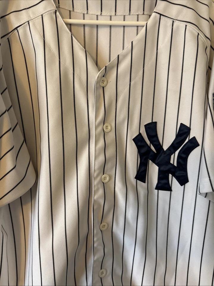 Camiseta para hombre Majestic Derek Jeter #2 New York Yankees Serie Mundial 2009 talla 48 Foto 2 de 4